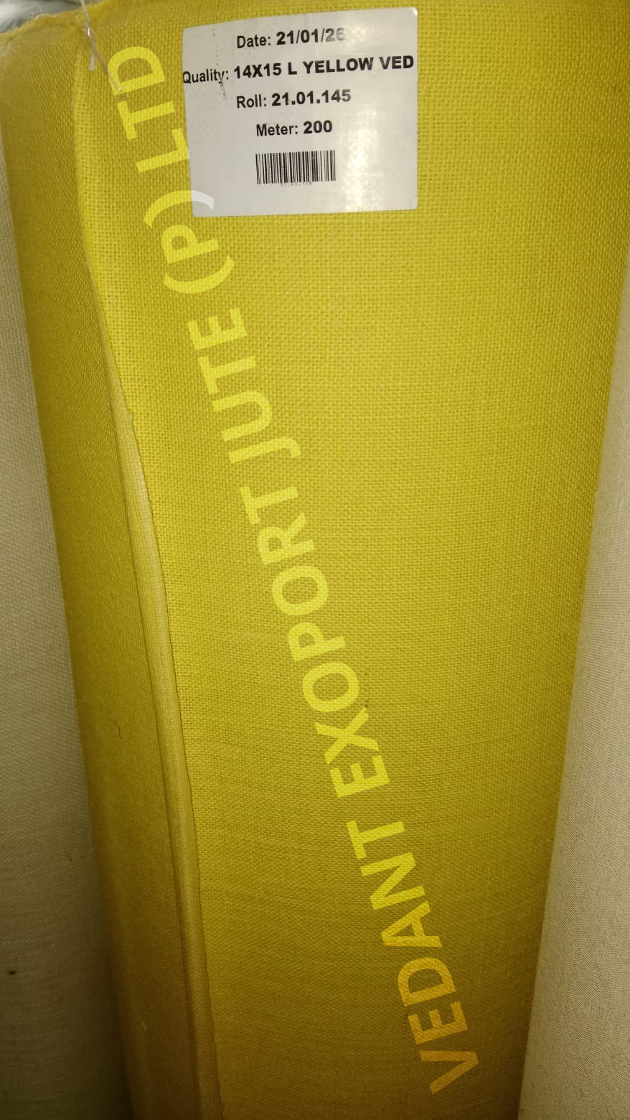14/15 laminate lemon yellow jute