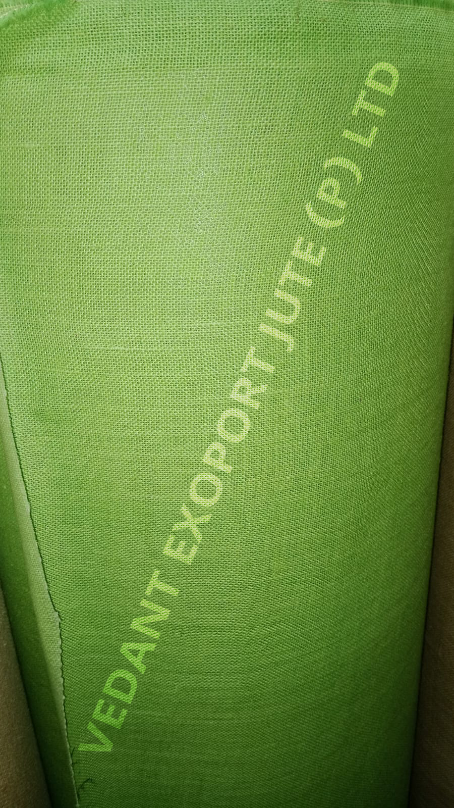 14/15 parrot green colour jute laminate