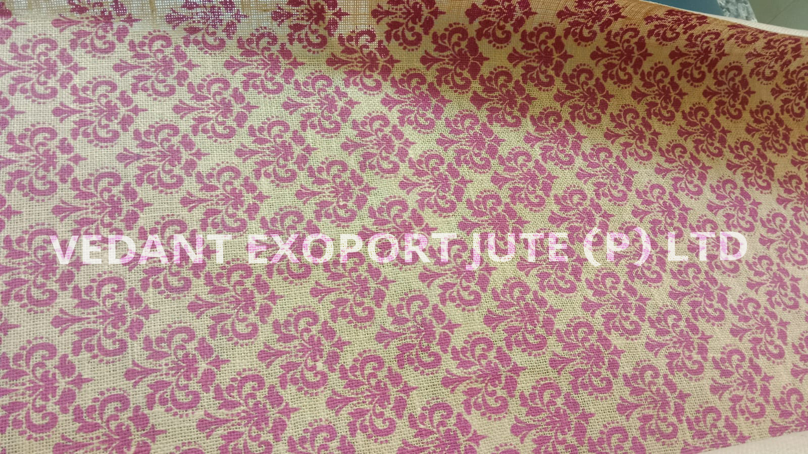 Wall paper design printed jute